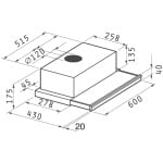 ΣΥΡΟΜΕΝΟΙ ΑΠΟΡΡΟΦΗΤΗΡΕΣ PYRAMIS ESSENTIAL 60CM ΙΝΟΧ 065017002 ΕΩΣ 12 ΔΟΣΕΙΣ - Image 2