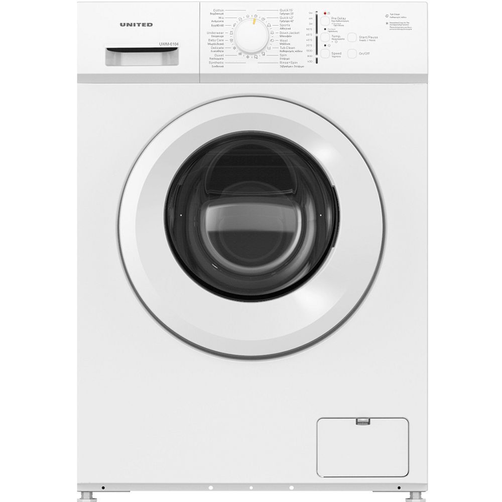 11.00.9306-570.jpeg UNITED LUNA SERIES UWM-6104 ΠΛΥΝΤΗΡΙΟ ΡΟΥΧΩΝ 6KG ΕΩΣ 12 ΔΟΣΕΙΣ - Image 1