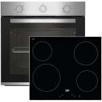 BEKO BBIE12100XD + HIC 64401 Φούρνος άνω Πάγκου 66lt με Κεραμικές Εστίες Π59.4εκ. Inox ΕΩΣ 12 ΔΟΣΕΙΣ