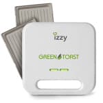 Izzy IZ-2010 Green Toast Τοστιέρα με Αποσπώμενες Πλάκες για 2 Τοστ 800W Λευκή ΕΩΣ 12 ΔΟΣΕΙΣ