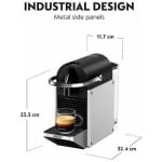 De'Longhi EN127.S Pixie Καφετιέρα για Κάψουλες Nespresso Πίεσης 19bar Silver - Image 3