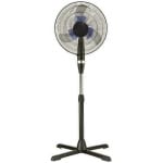 EUROLAMP 300-20005 Ανεμιστήρας ορθοστάτη μαύρος Φ40 60W με διπλή μπλε φτερωτή ΕΩΣ 12 ΔΟΣΕΙΣ