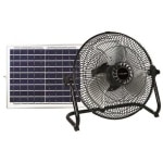 EUROLAMP 300-21505 ΑΝΕΜΙΣΤΗΡΑΣ ΔΑΠΕΔΟΥ ΜΕΤΑΛΛΙΚΟΣ Φ37 15W ΕΠΑΝΑΦΟΡΤΙΖΟΜΕΝΟΣ ΜΕ ΗΛΙΑΚΟ ΠΑΝΕΛ ΕΩΣ12 ΔΟΣΕΙΣ