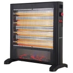 EUROLAMP 300-41406 ΘΕΡΜΑΣΤΡΑ ΧΑΛΑΖΙΑ 2400W ΜΑΥΡΗ ΜΕ ΘΕΡΜΟΣΤΑΤΗ ΚΑΙ ΕΦΕ ΦΛΟΓΑΣ (ΕΩΣ 12 ΔΟΣΕΙΣ)