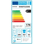Samsung DV80T5220AE Στεγνωτήριο 8kg A+++ με Αντλία Θερμότητας ΕΩΣ 12 ΔΟΣΕΙΣ - Image 2