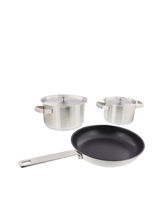 E3SS-58d.jpeg Electrolux Σετ Μαγειρικά Σκεύη από Ανοξείδωτο Ατσάλι Ασημί E3SS 3τμχ ΕΩΣ 12 ΔΟΣΕΙΣ - Image 1