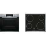 BOSCH HBA513BS00 + PKE645B17E Φούρνος άνω Πάγκου 71lt με Εστίες Κεραμικές ΕΩΣ 12 ΔΟΣΕΙΣ