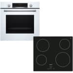 BOSCH HBA534BW0 + PKE611B17E Φούρνος άνω Πάγκου 71lt με Εστίες Κεραμικές ΕΩΣ 12 ΔΟΣΕΙΣ