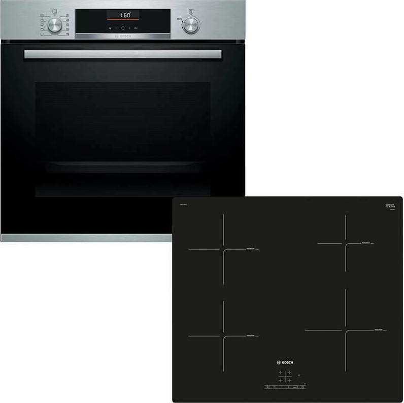 HBA5360S0-PIE611BB1E-e7c.jpeg BOSCH HBA5360S0 + PIE611BB1E Φούρνος 71lt άνω Πάγκου με Εστίες Επαγωγικές A ΕΩΣ 12 ΔΟΣΕΙΣ - Image 1