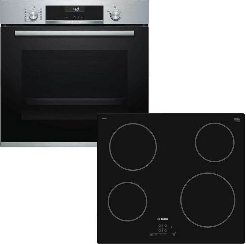 HBA5560S0-PKE611B17E-d7b.jpeg BOSCH HBA5560S0 + PKE611B17E Φούρνος 71lt άνω Πάγκου με Εστίες Κεραμικές A ΕΩΣ 12 ΔΟΣΕΙΣ - Image 1