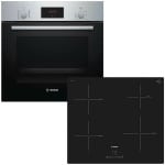 BOSCH HBF134YS1 + PIE611BB1E Φούρνος 66lt άνω Πάγκου με Εστίες Επαγωγικές A ΕΩΣ 12 ΔΟΣΕΙΣ