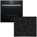 BOSCH HBG633BB1 + PKN651FP1E Φούρνος άνω Πάγκου 71lt με Εστίες Κεραμικές ΕΩΣ 12 ΔΟΣΕΙΣ