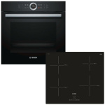 BOSCH HBG633NB1 + PIE611BB1E Κουζίνα Εντοιχιζόμενη με Επαγωγικές Εστίες 71lt ΕΩΣ 12 ΔΟΣΕΙΣ