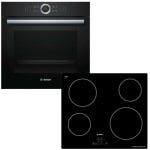 BOSCH HBG635BB1 + PKE611B17E Κουζίνα Εντοιχιζόμενη με Κεραμικές Εστίες ΕΩΣ 12 ΔΟΣΕΙΣ