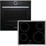 BOSCH HBG635BB1 + PKE645B17E Κουζίνα Εντοιχιζόμενη με Κεραμικές Εστίες ΕΩΣ 12 ΔΟΣΕΙΣ