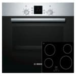 BOSCH HBN239E5 + PKE611B17E Κουζίνα Εντοιχιζόμενη με Κεραμικές Εστίες ΕΩΣ 12 ΔΟΣΕΙΣ