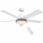 Izzy IZ-9030 224153 Ανεμιστήρας Οροφής 132cm με Φως και Τηλεχειριστήριο Λευκός ΕΩΣ 12 ΔΟΣΕΙΣ