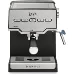 Izzy Napoli IZ-6011 224895 Αυτόματη Μηχανή Espresso 1000W Πίεσης 20bar Ασημί ΕΩΣ 12 ΔΟΣΕΙΣ