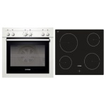 PITSOS PA52CF02G (P1HEB52022 + BRE611G06) Κουζίνα Εντοιχιζόμενη με Εστίες Κεραμικές ΕΩΣ 12 ΔΟΣΕΙΣ