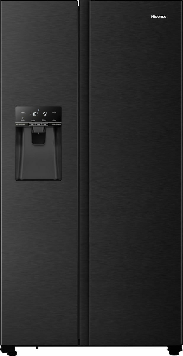 RS694N4TFE_01-a69.jpeg HiSENSE RS694N4TFE Ψυγείο Ντουλάπα 562lt NoFrost Μαύρο E ΕΩΣ 12 ΔΟΣΕΙΣ - Image 1