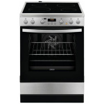 Zanussi ZCV67321XA Κουζίνα 73lt με Κεραμικές Εστίες Π59.6εκ. Inox ΕΩΣ 12 ΔΟΣΕΙΣ