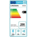 CROWN GN255 Ψυγείο Μονόπορτο Α+ ΕΩΣ 12 ΔΟΣΕΙΣ - Image 2