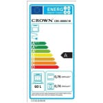 Crown CEC-6060V Κουζίνα 65lt με Κεραμικές Εστίες Π60εκ. Λευκή ΕΩΣ 12 ΔΟΣΕΙΣ - Image 3