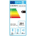 CROWN CBR-150W Ψυγειοκαταψύκτης Λευκός A+ ΕΩΣ 12 ΔΟΣΕΙΣ - Image 3