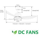Ανεμιστήρας Οροφής DC με Τηλεχειριστήριο Telemax Levantes 46-YJ356 NL ΕΩΣ 12 ΔΟΣΕΙΣ - Image 3