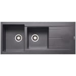 Νεροχύτης γρανιτένιος ένθετος PYRAMIS ALAZIA 1 3/4 B 1D 116x50 IRON GREY 070038011